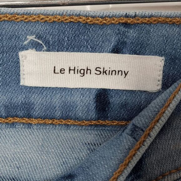 FRAME DENIM Le High Rise Skinny Raw Edge Jeans Denim Gaze size 30 - Picture 9 of 11